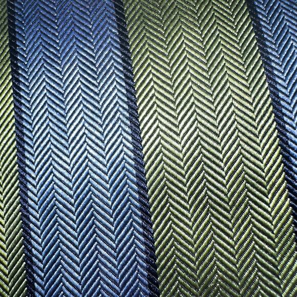 Brooks Brothers Tie Mens Blue, Green, Navy Striped Pure Silk Made in USA Necktie - Picture 3 of 6